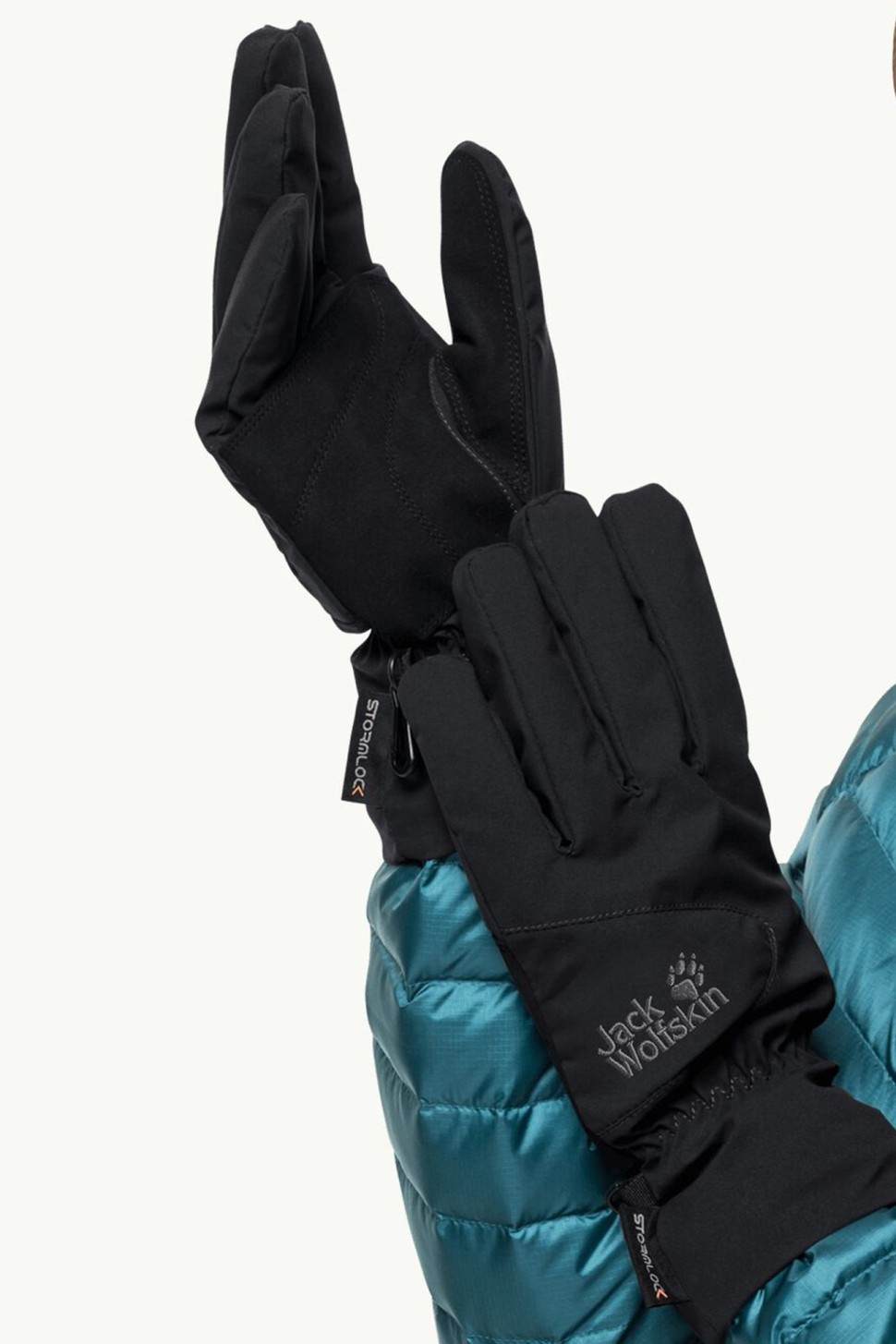 Рукавиці унісекс Jack Wolfskin STORMLOCK HIGHLOFT GLOVE чорні 1904433-6000 — фото 2