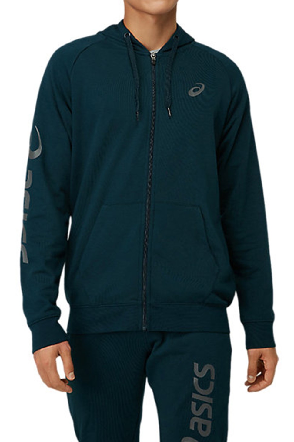 Толстовка чоловіча Asics Big Asics Fz Hoodie синя 2031A983-404 — фото 2