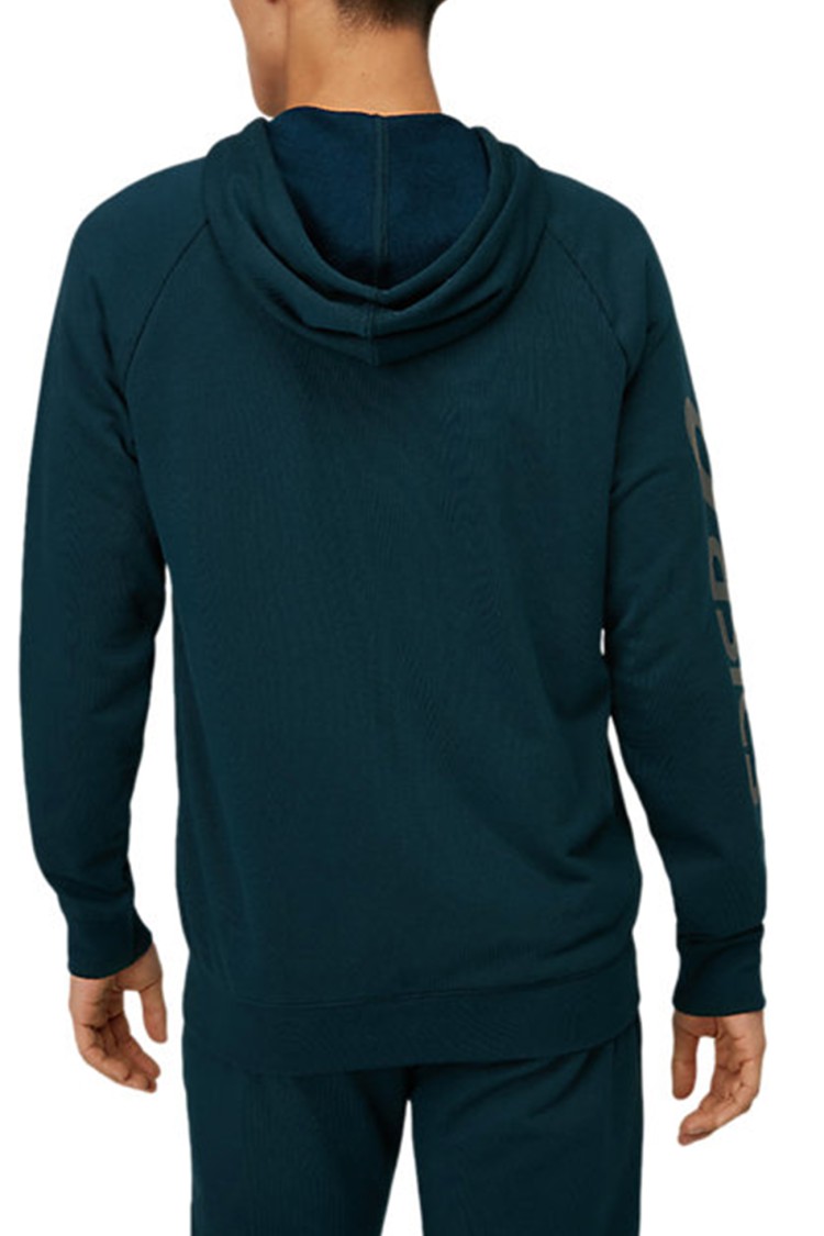 Толстовка чоловіча Asics Big Asics Fz Hoodie синя 2031A983-404  изображение 3