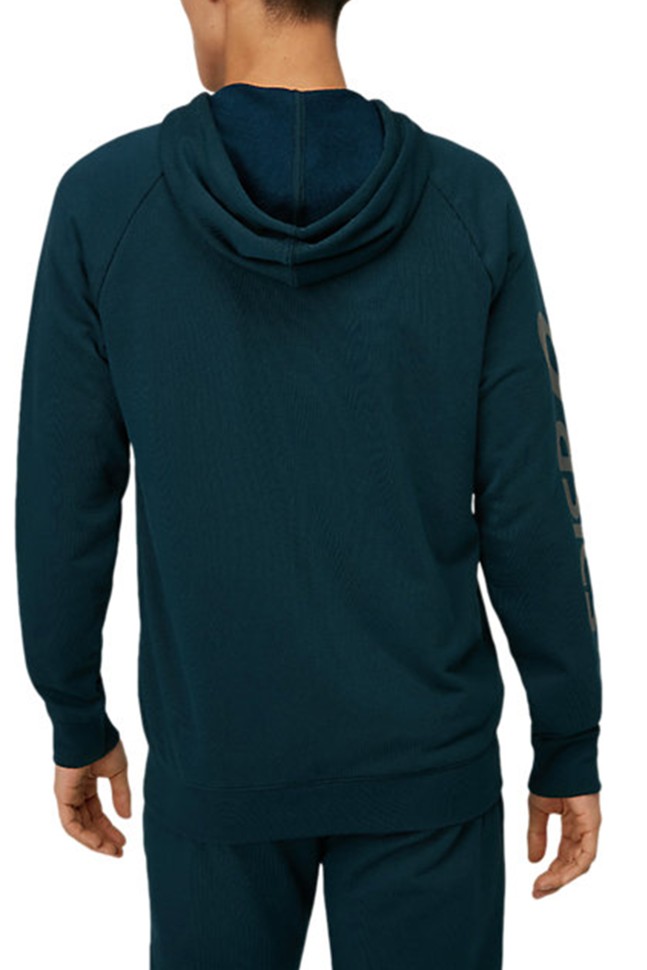 Толстовка чоловіча Asics Big Asics Fz Hoodie синя 2031A983-404  изображение 3