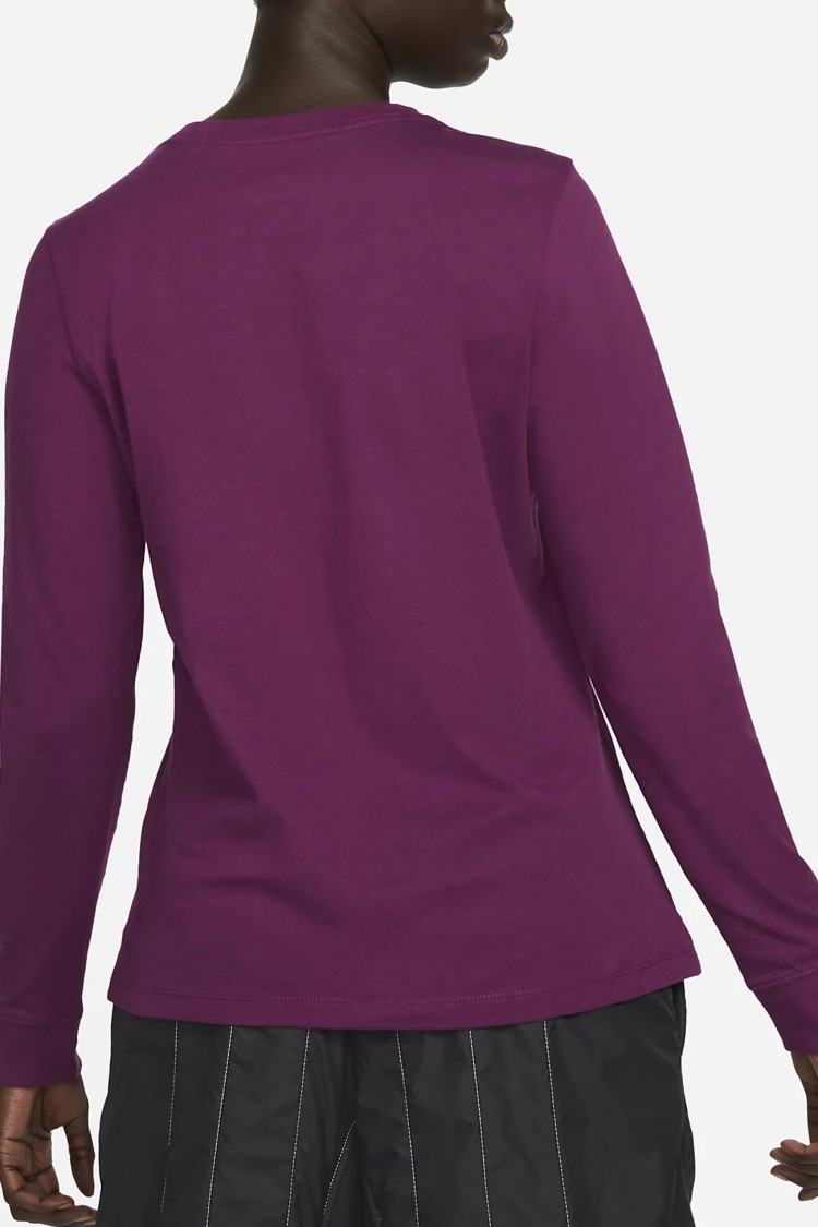 Футболка жіноча Nike W Nsw Tee Essntl Ls Icon Ftr фіолетова BV6171-610  изображение 3