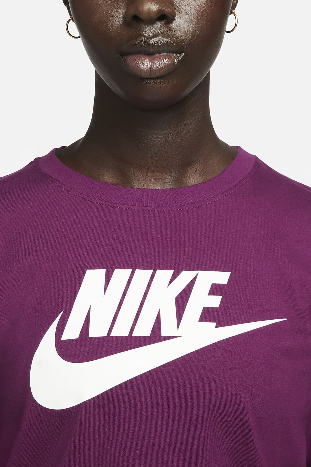 Футболка женская Nike W Nsw Tee Essntl Ls Icon Ftr фиолетовая BV6171-610 изображение 5
