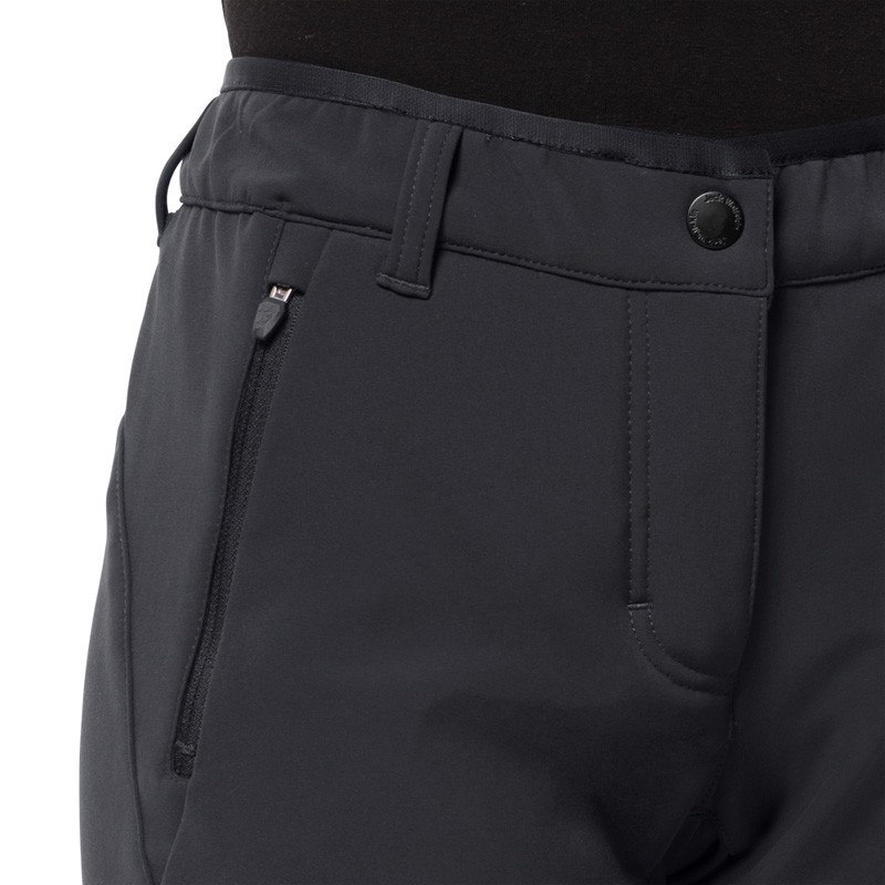 Штани жіночі Jack Wolfskin Zenon Softshell чорні 1505111-6000 — фото 2