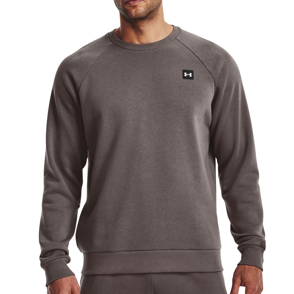 Толстовка чоловіча Under Armour UA Rival Fleece Crew коричнева 1357096-176 — фото 1