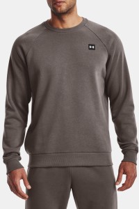 Толстовка чоловіча Under Armour UA Rival Fleece Crew коричнева 1357096-176 изображение 2