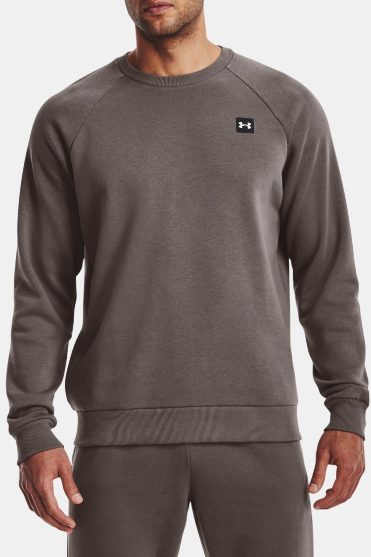 Толстовка чоловіча Under Armour UA Rival Fleece Crew коричнева 1357096-176 изображение 2