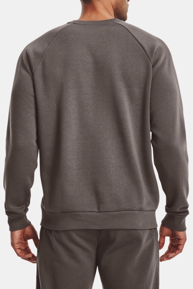 Толстовка чоловіча Under Armour UA Rival Fleece Crew коричнева 1357096-176 изображение 3