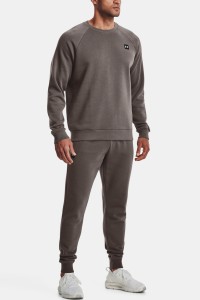 Толстовка чоловіча Under Armour UA Rival Fleece Crew коричнева 1357096-176 изображение 4