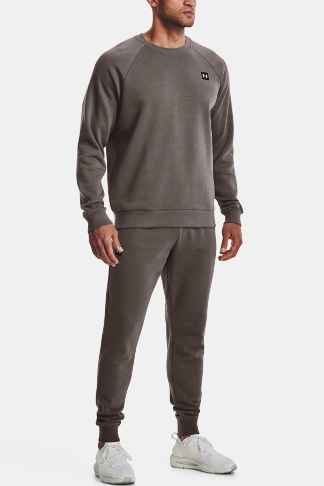 Толстовка чоловіча Under Armour UA Rival Fleece Crew коричнева 1357096-176 изображение 4
