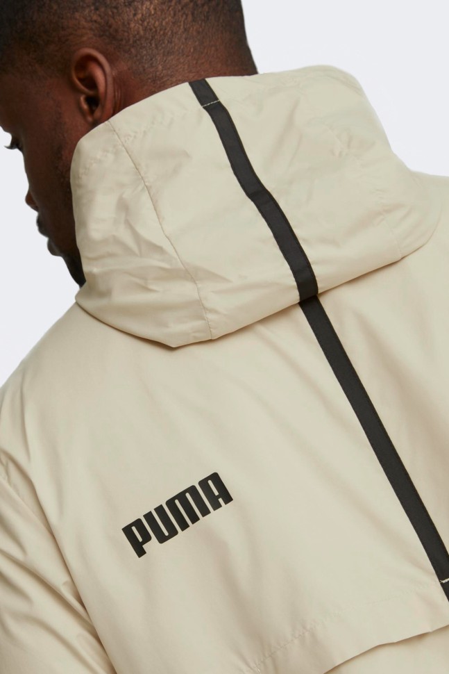 Ветровка мужская Puma ESS Solid Windbreaker бежевая 84748488 UA изображение 4