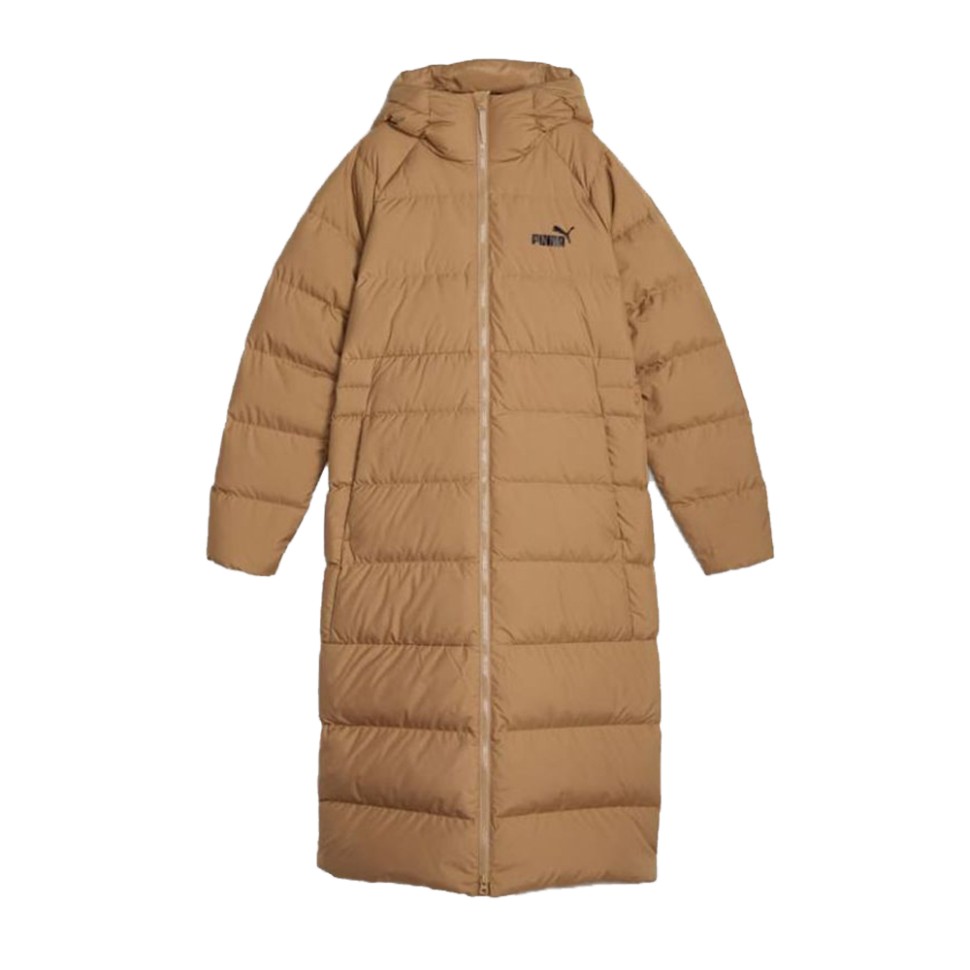 Куртка жіноча Puma Long Hooded Down Coat бежева 67536585 — фото 1