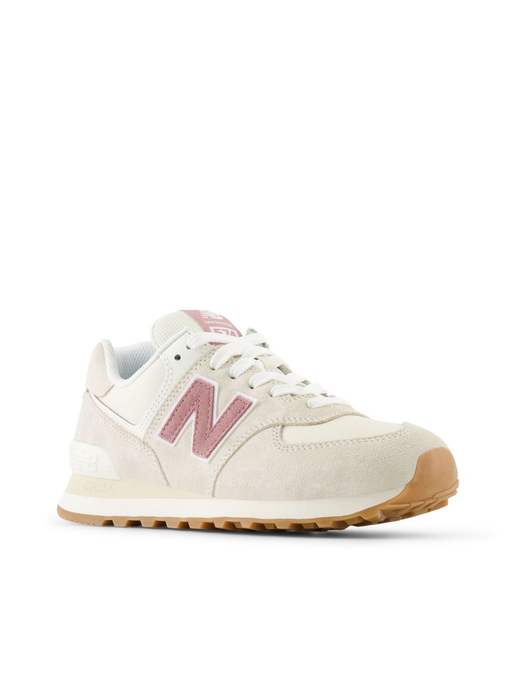 Кроссовки женские New Balance 574 молочные WL574QC2 изображение 3