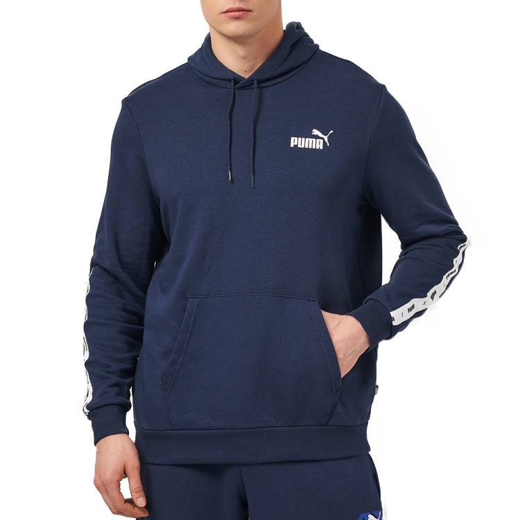 Толстовка мужская Puma ESS+ Tape Hoodie TR синяя 84738514