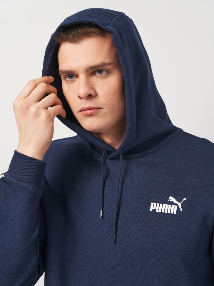 Толстовка мужская Puma ESS+ Tape Hoodie TR синяя 84738514 изображение 5
