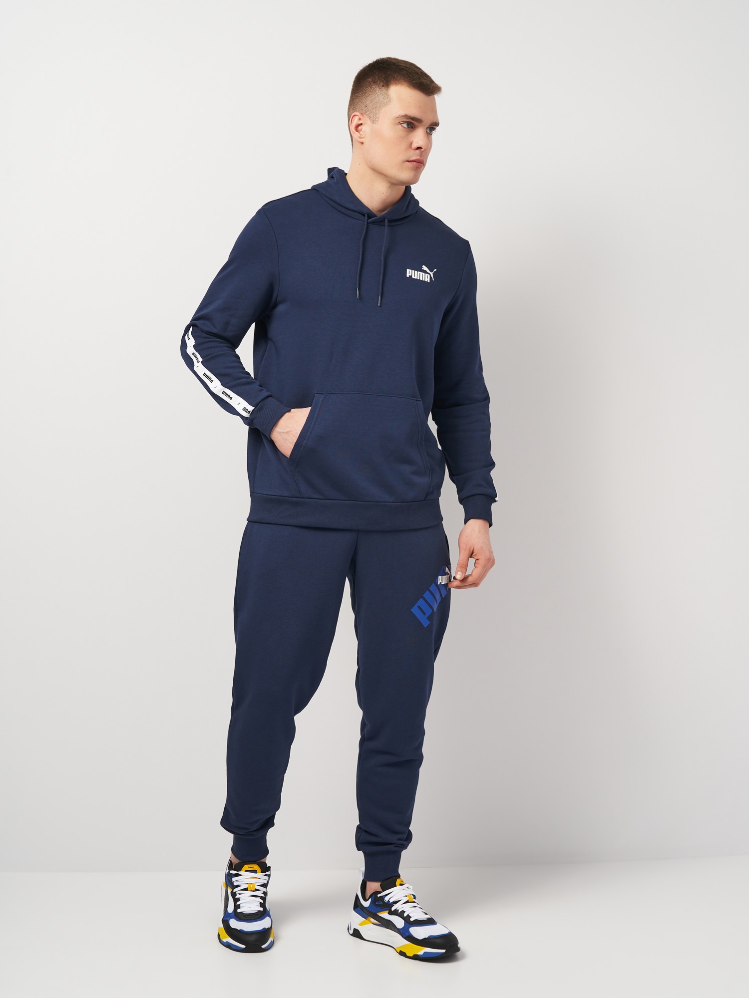 Толстовка чоловіча Puma ESS+ Tape Hoodie TR синя 84738514 изображение 4