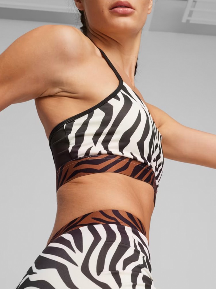 Бра жіночий Puma MOVE ANIMAL REMIX BRA чорний 52481887 изображение 3