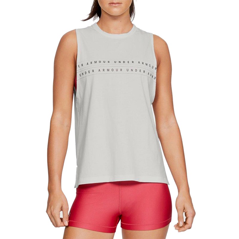 Майка женская Under Armour GRAPHIC WM MUSCLE TANK белая 1333203-112 изображение 2