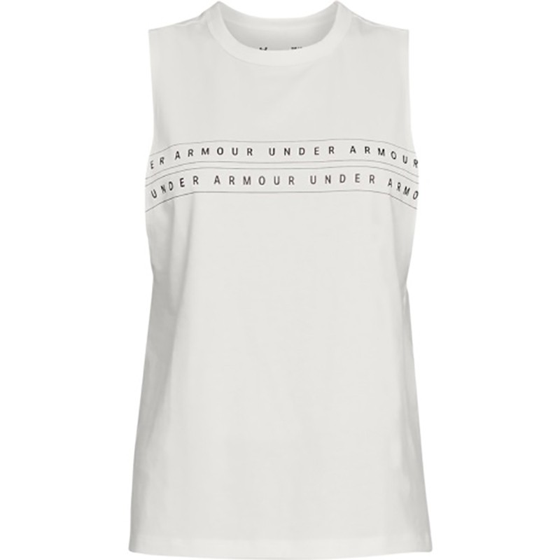 Майка женская Under Armour GRAPHIC WM MUSCLE TANK белая 1333203-112 изображение 1