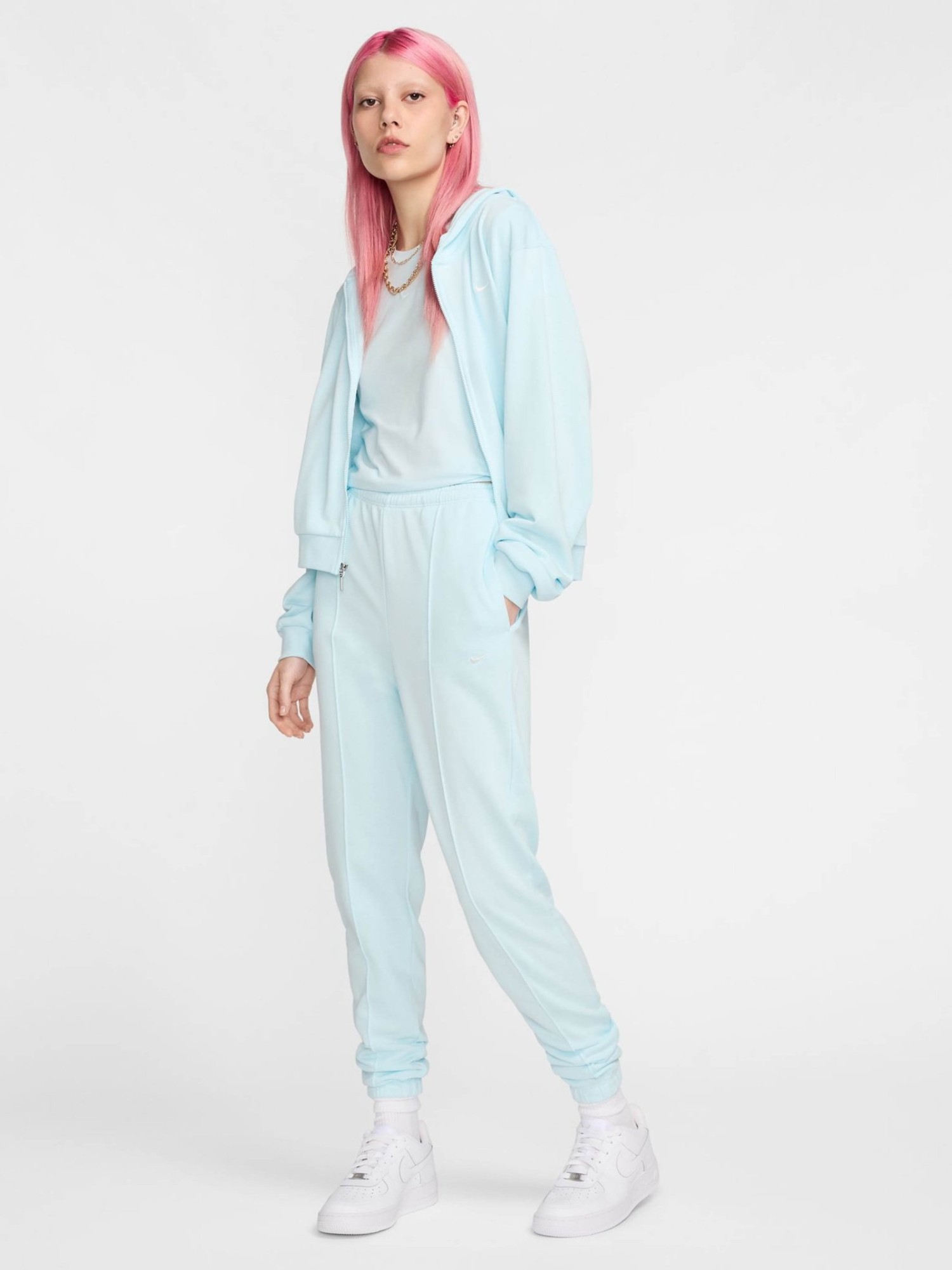 Брюки женские Nike W NSW NK CHLL FT HR SWTPNT голубые FN2434-474 изображение 7