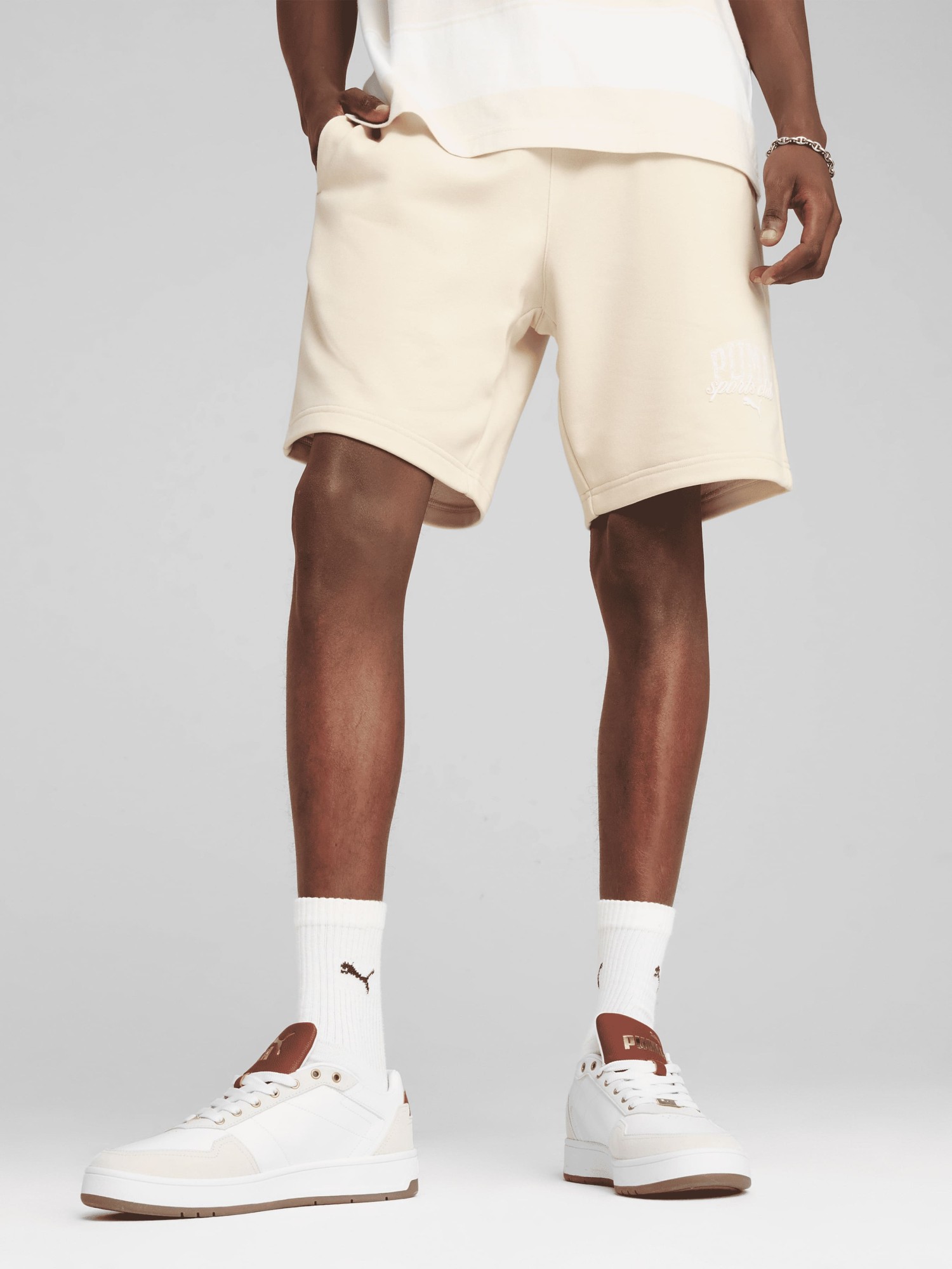Шорты мужские Puma PUMA CLASS Shorts бежевые 68465387 изображение 2