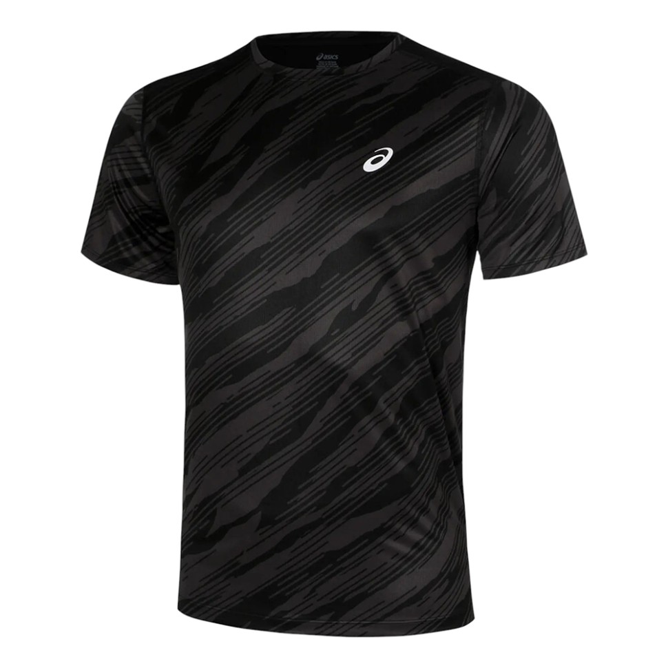 Футболка чоловіча Asics ASICS CORE ALL OVER PRINT SS TOP чорна 2011D212-001 — фото 1