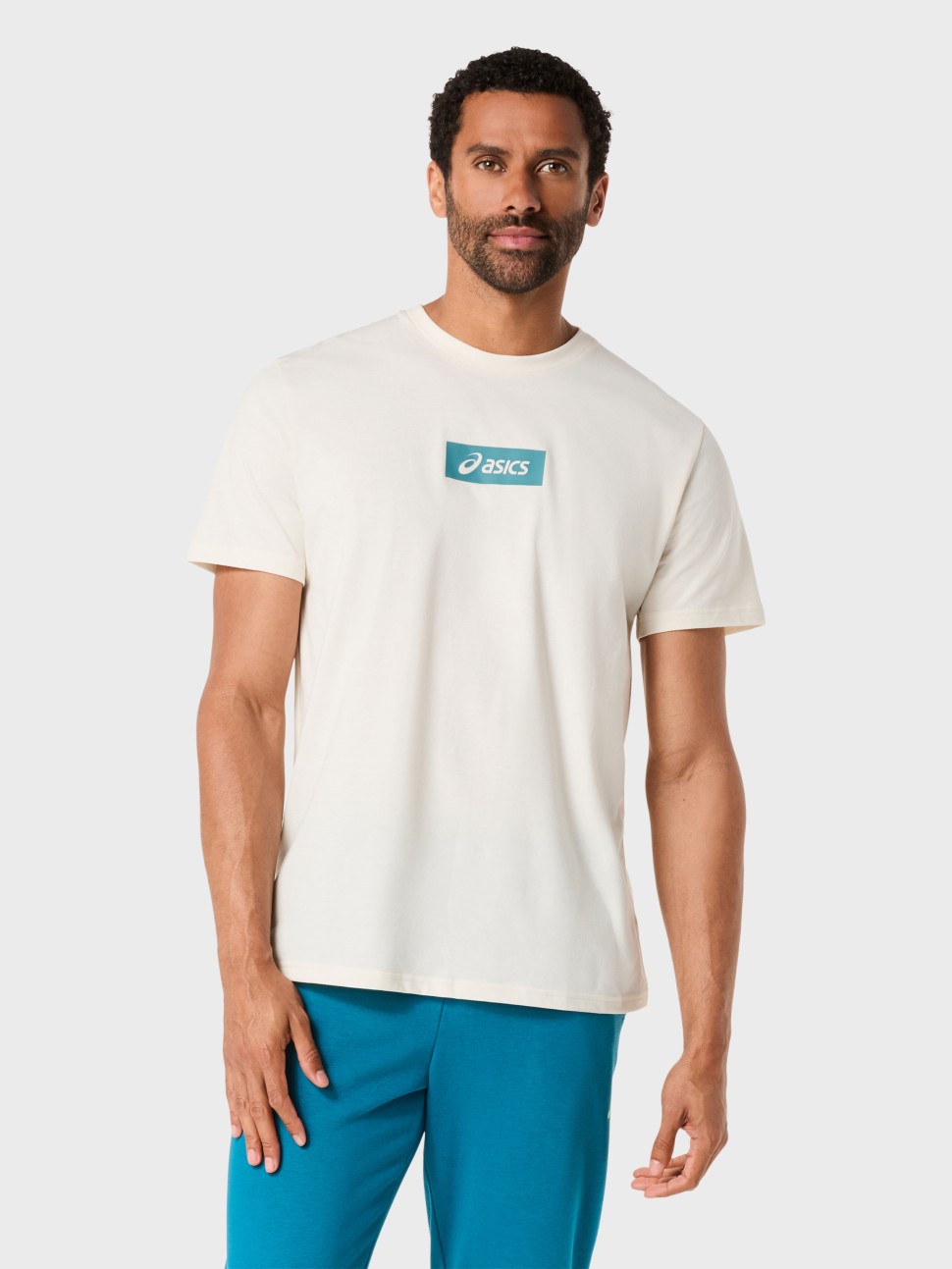 Футболка чоловіча Asics CHEST LOGO TEE кремова 2031F333-100 — фото 2