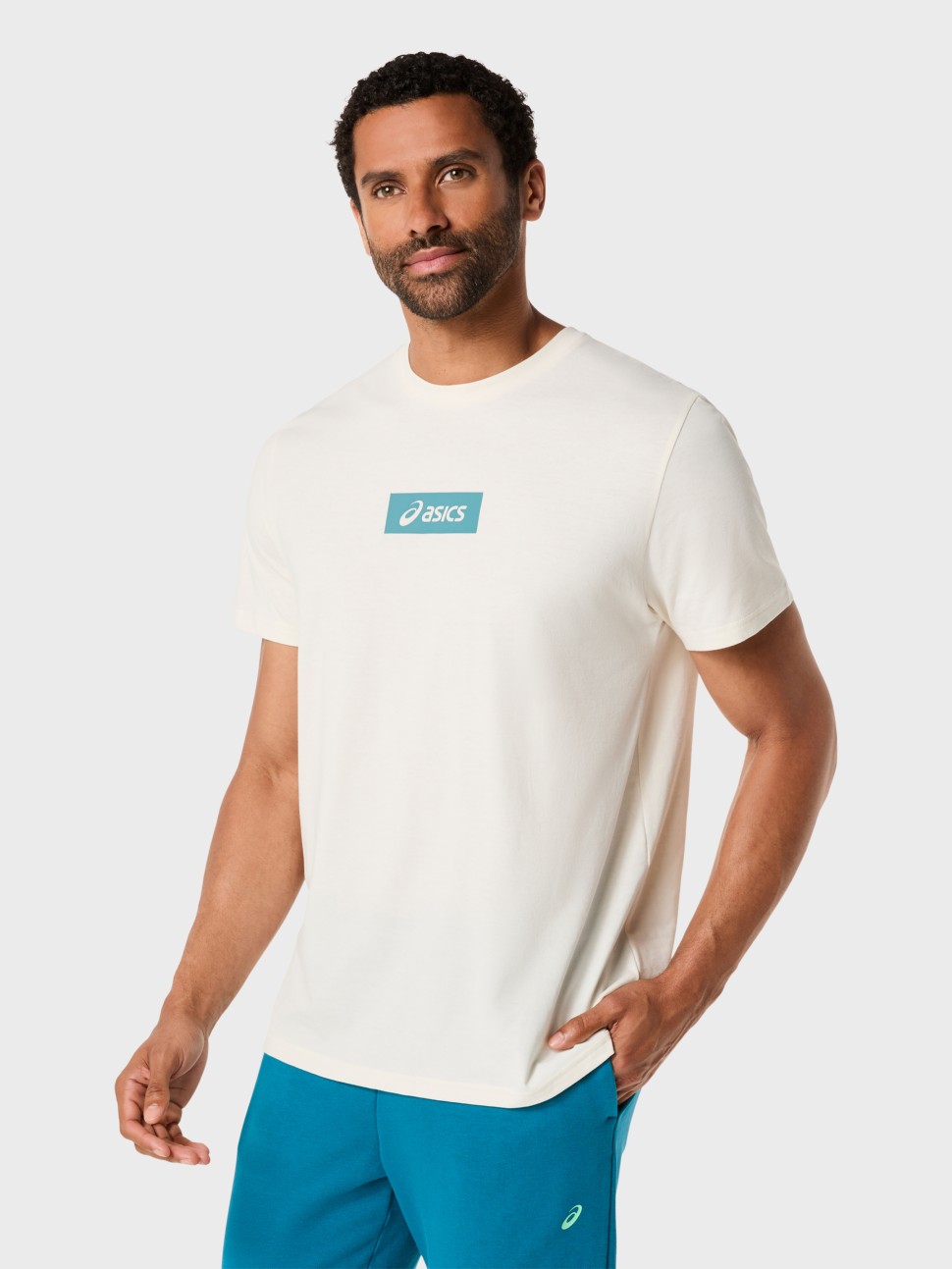 Футболка чоловіча Asics CHEST LOGO TEE кремова 2031F333-100 — фото 3