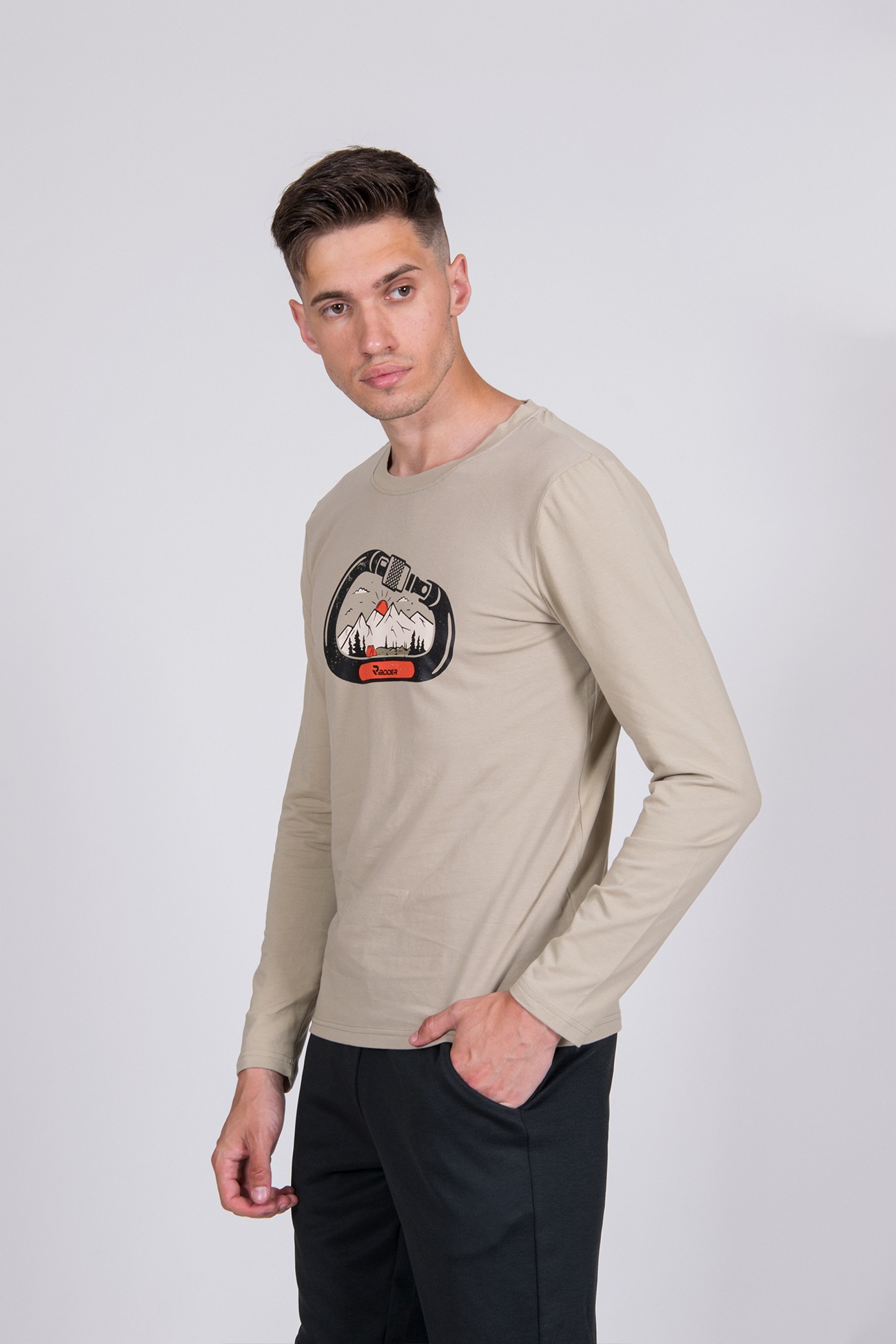 Футболка з довгим рукавом чоловіча Radder Miram хакі 442145-350 изображение 2