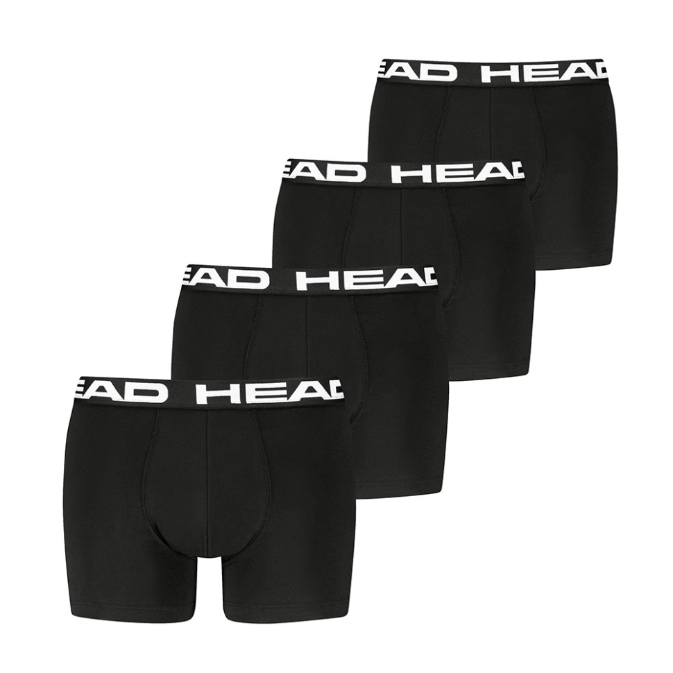 Боксери чоловічі HEAD BASIC BOXER 4P чорні 701239388001 — фото 1