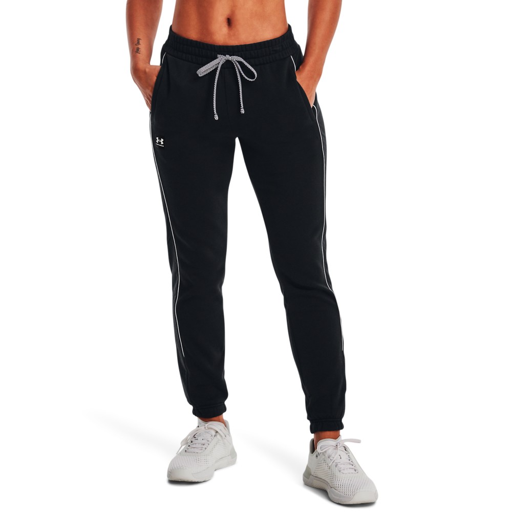 Штани жіночі Under Armour Rival+ Fleece Pant чорні 1374109-001 изображение 1