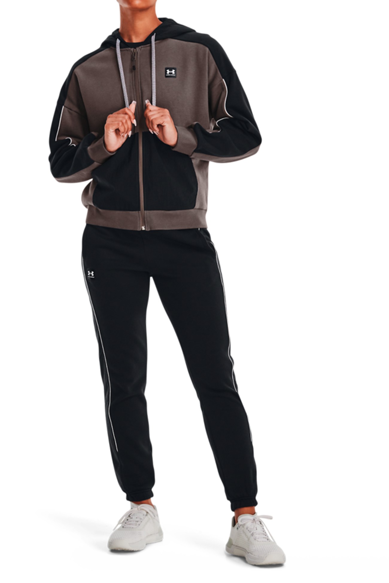 Штани жіночі Under Armour Rival+ Fleece Pant чорні 1374109-001 изображение 2