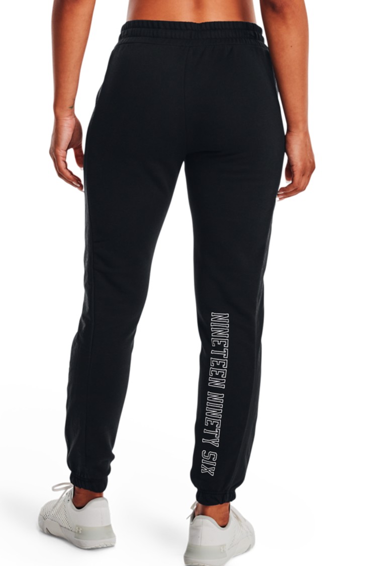 Штани жіночі Under Armour Rival+ Fleece Pant чорні 1374109-001 изображение 3
