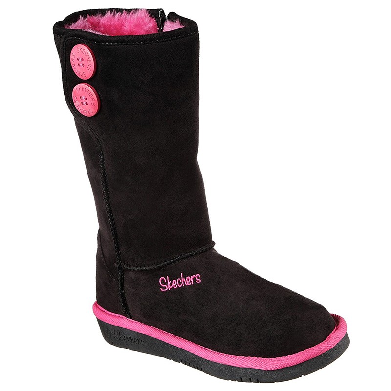 Сапоги детские Skechers GLAMSLAM-BUTTON BEAUTIES черные 89124L-BLK — фото 1