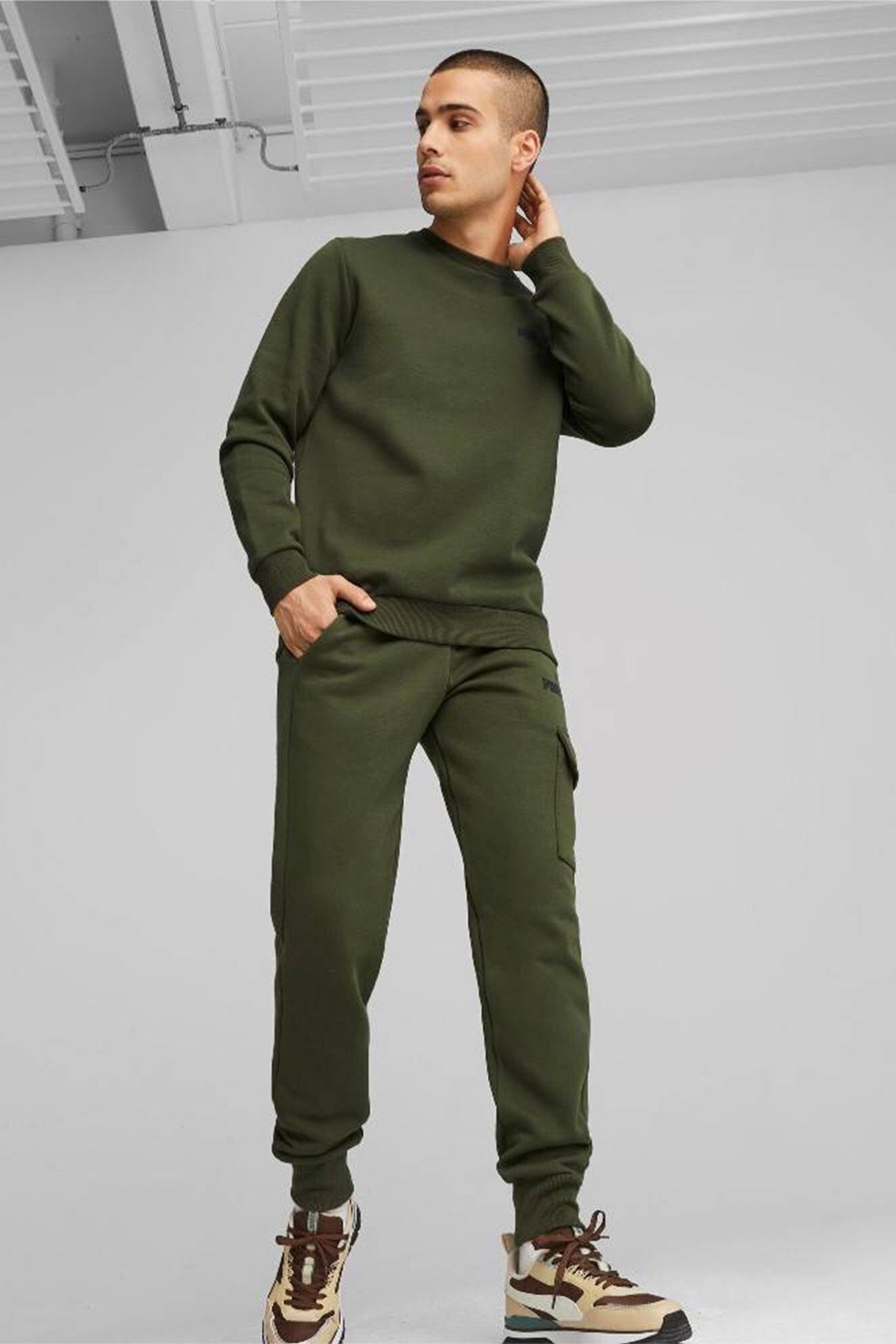 Брюки мужские Puma ESS Cargo Pants хаки 84580231 изображение 2