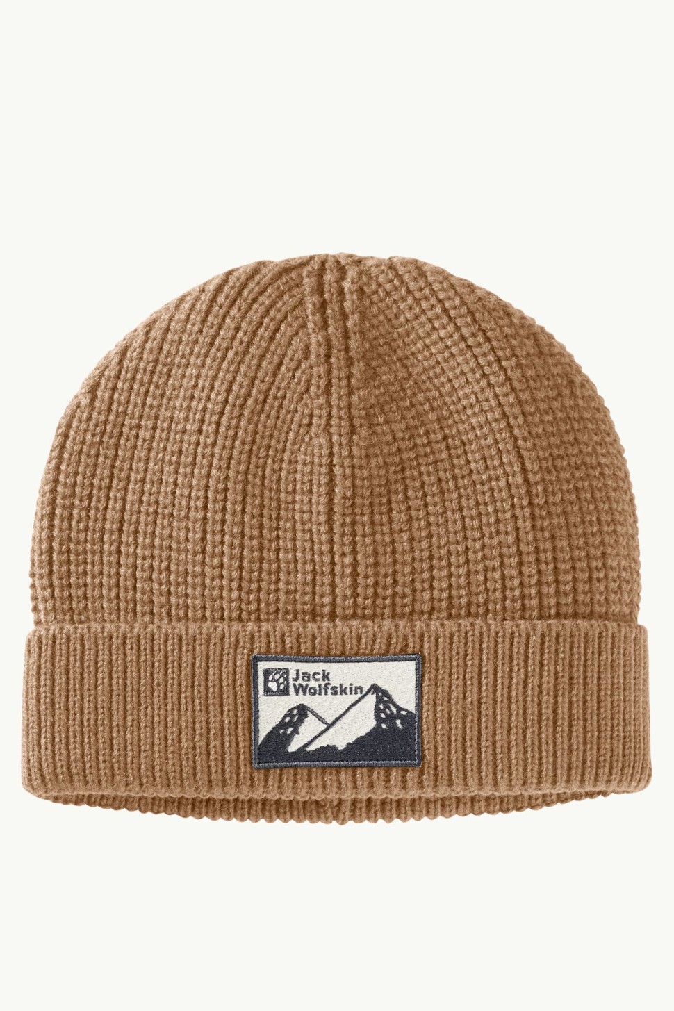 Шапка  унісекс Jack Wolfskin EDO BADGE BEANIE коричнева 1910062-5601 — фото 2