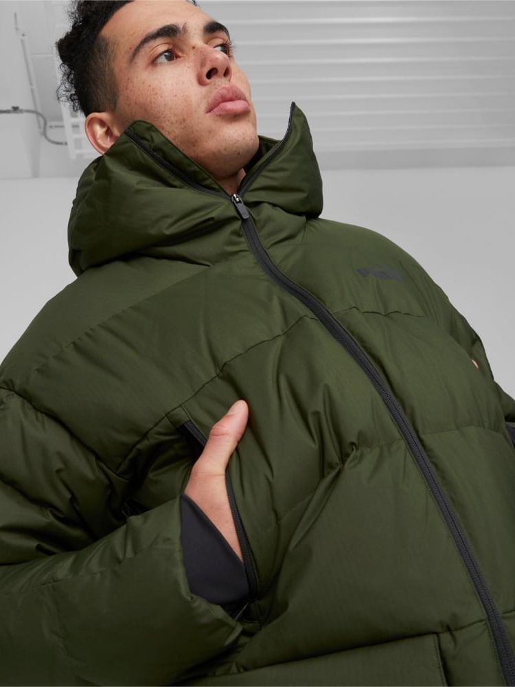 Куртка мужская Puma Protective Hooded Down Coat хаки 67537831 изображение 5