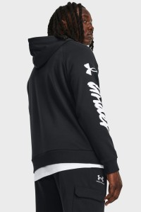 Толстовка мужская Under Armour UA Rival Fleece Graphic HD черная 1379760-001 изображение 3