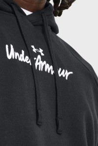 Толстовка мужская Under Armour UA Rival Fleece Graphic HD черная 1379760-001 изображение 5