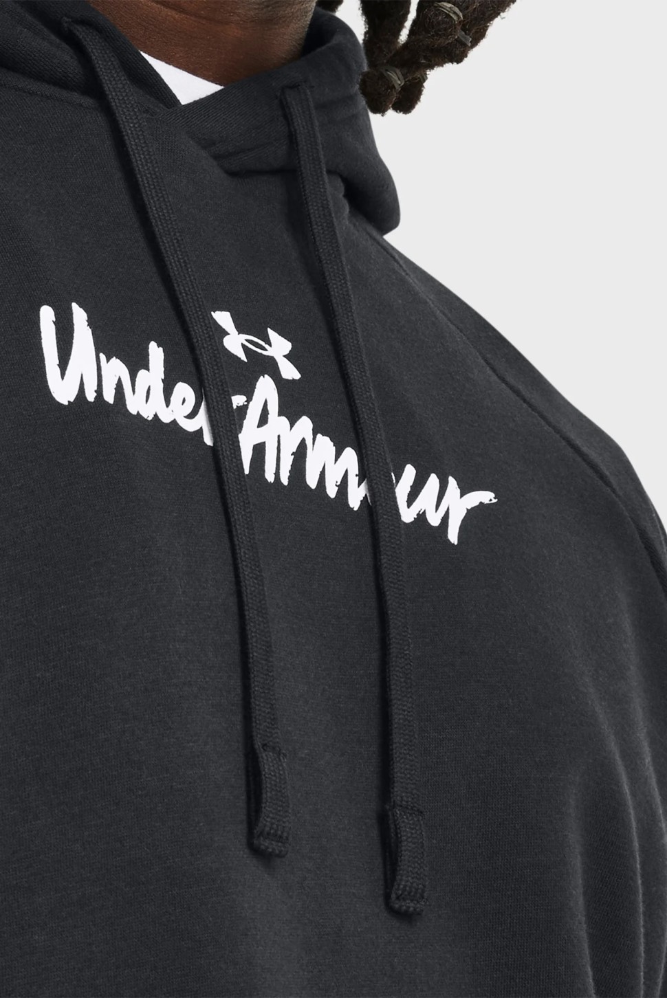 Толстовка чоловіча Under Armour UA Rival Fleece Graphic HD чорна 1379760-001 — фото 5