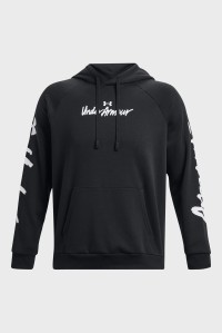 Толстовка мужская Under Armour UA Rival Fleece Graphic HD черная 1379760-001 изображение 6