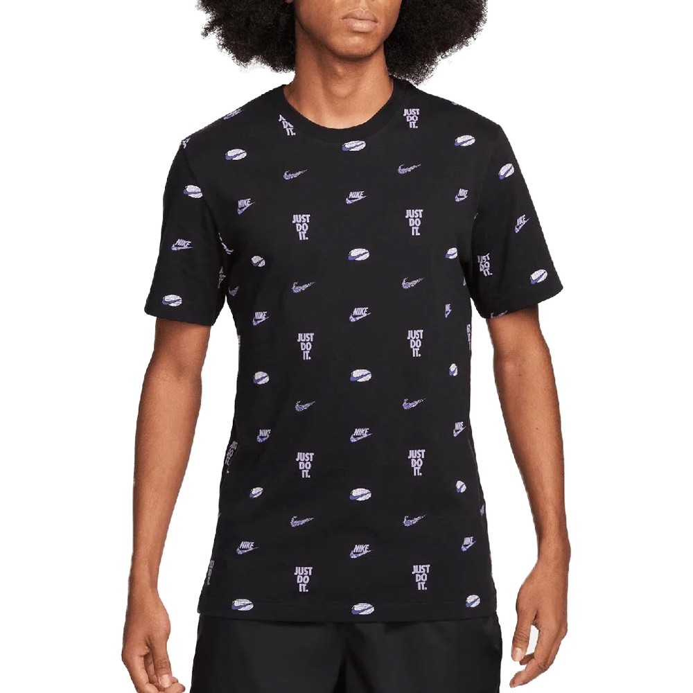 Футболка мужская Nike M NSW TEE M90 12MO AOP черная FQ8036-010 изображение 1