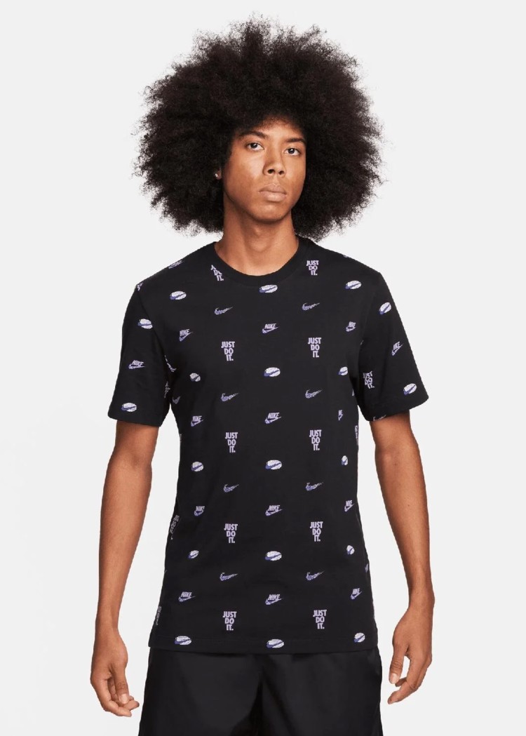 Футболка мужская Nike M NSW TEE M90 12MO AOP черная FQ8036-010 изображение 2