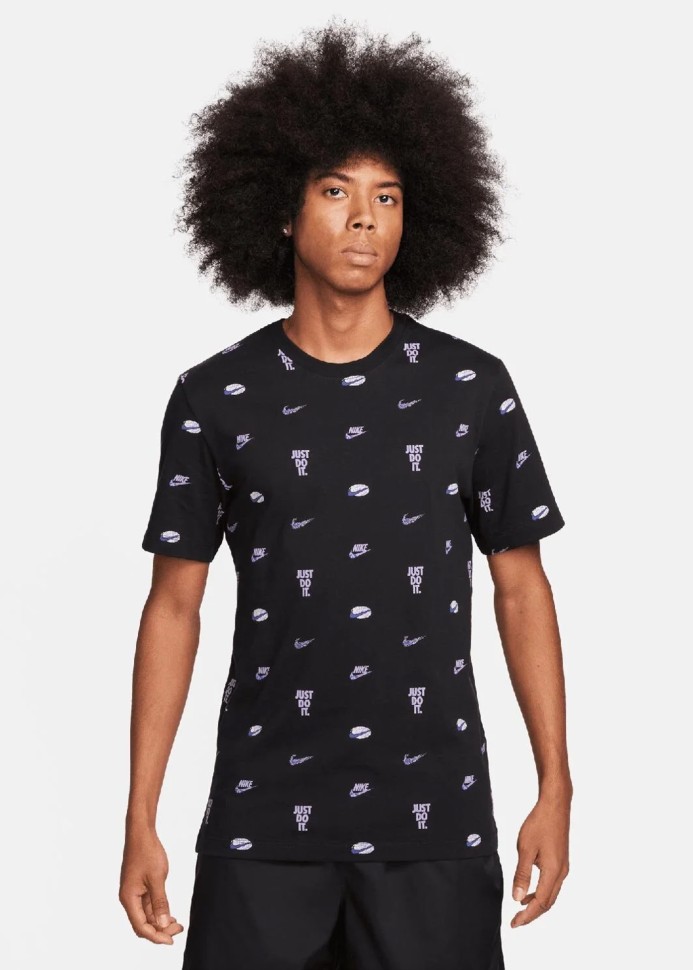 Футболка мужская Nike M NSW TEE M90 12MO AOP черная FQ8036-010 изображение 2