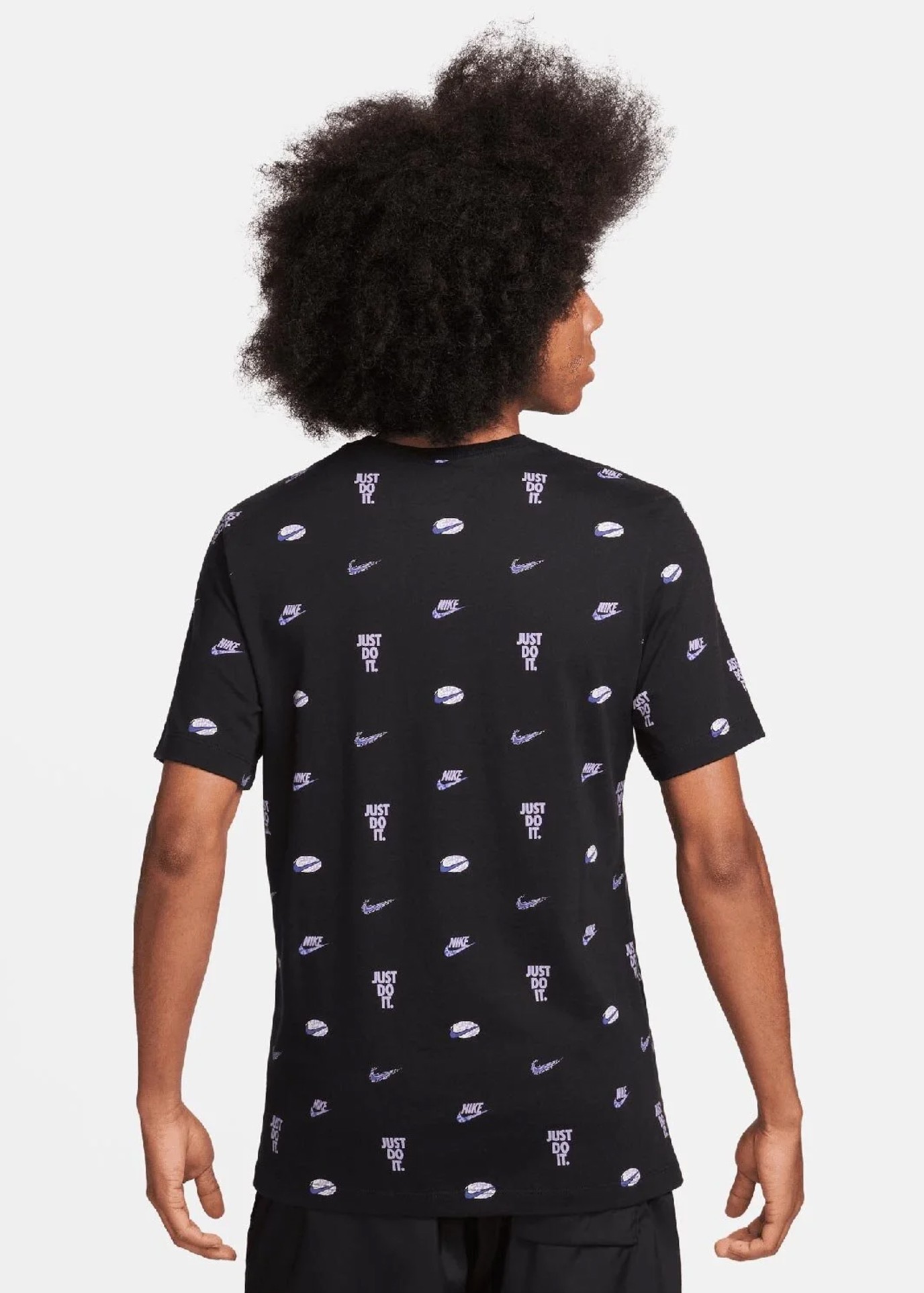 Футболка мужская Nike M NSW TEE M90 12MO AOP черная FQ8036-010 изображение 3