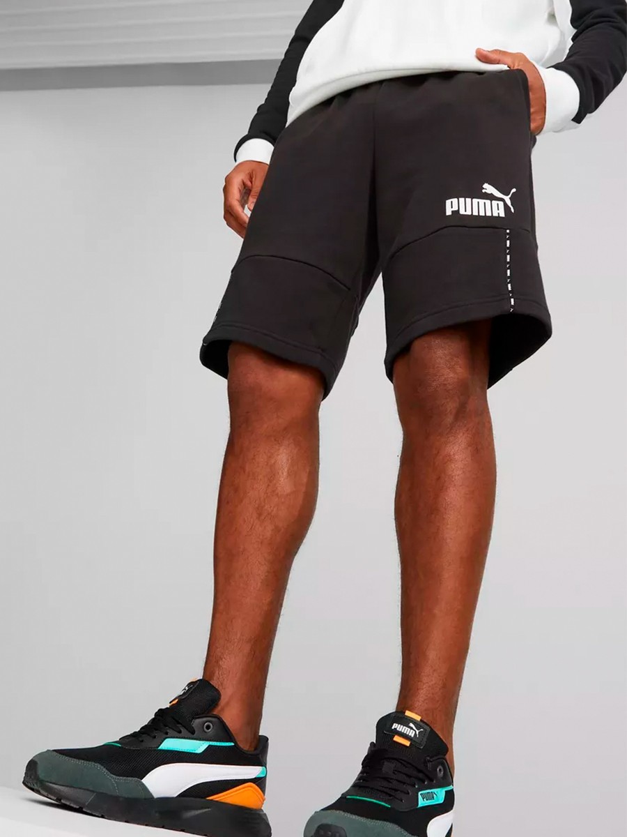 Шорти чоловічі Puma ESS BLOCK x TAPE Shorts 10" TR чорні 67334401 — фото 2