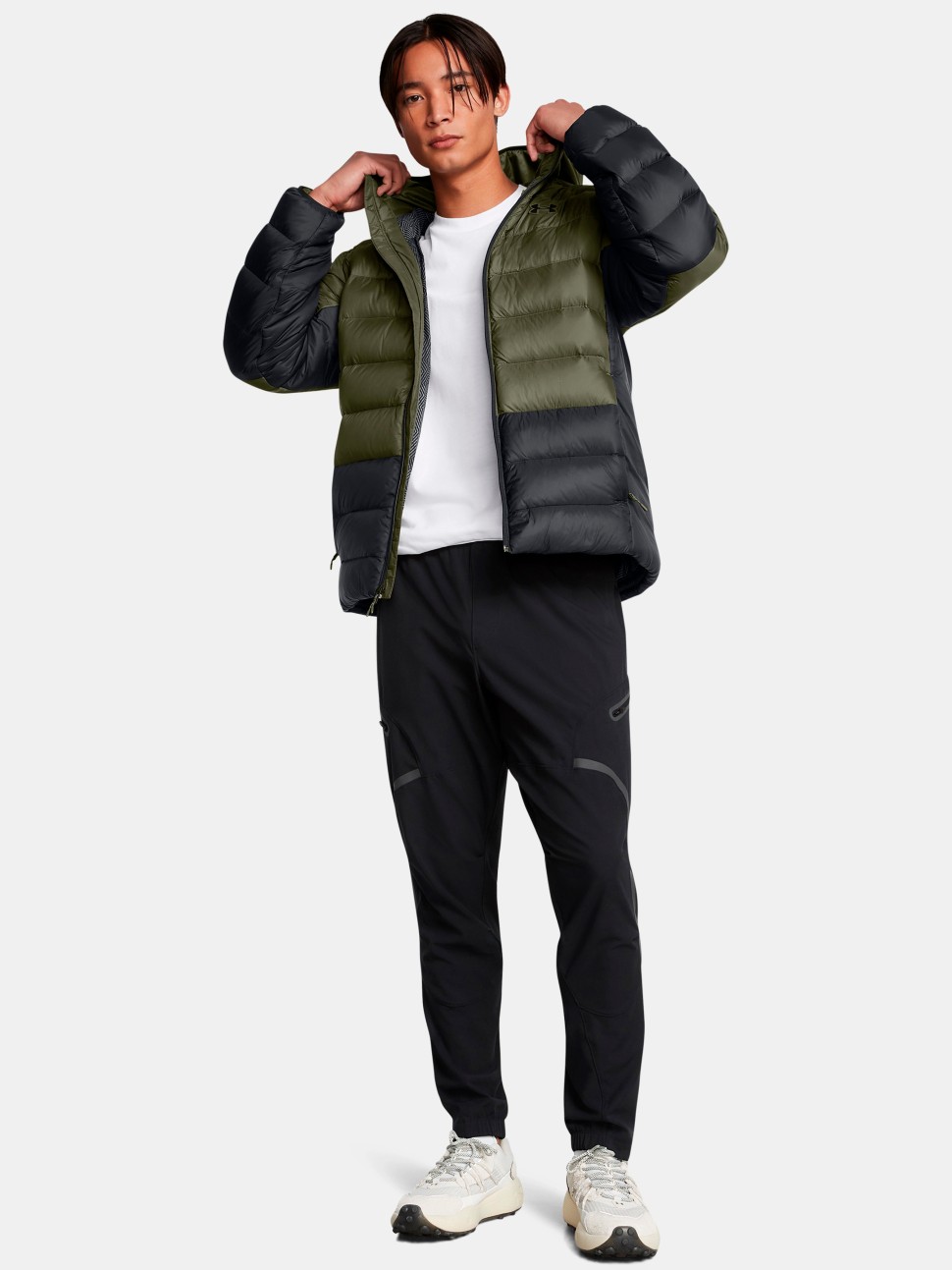 Куртка чоловіча Under Armour LEGEND DOWN HOODED JACKET оливкова 1385837-390 — фото 4