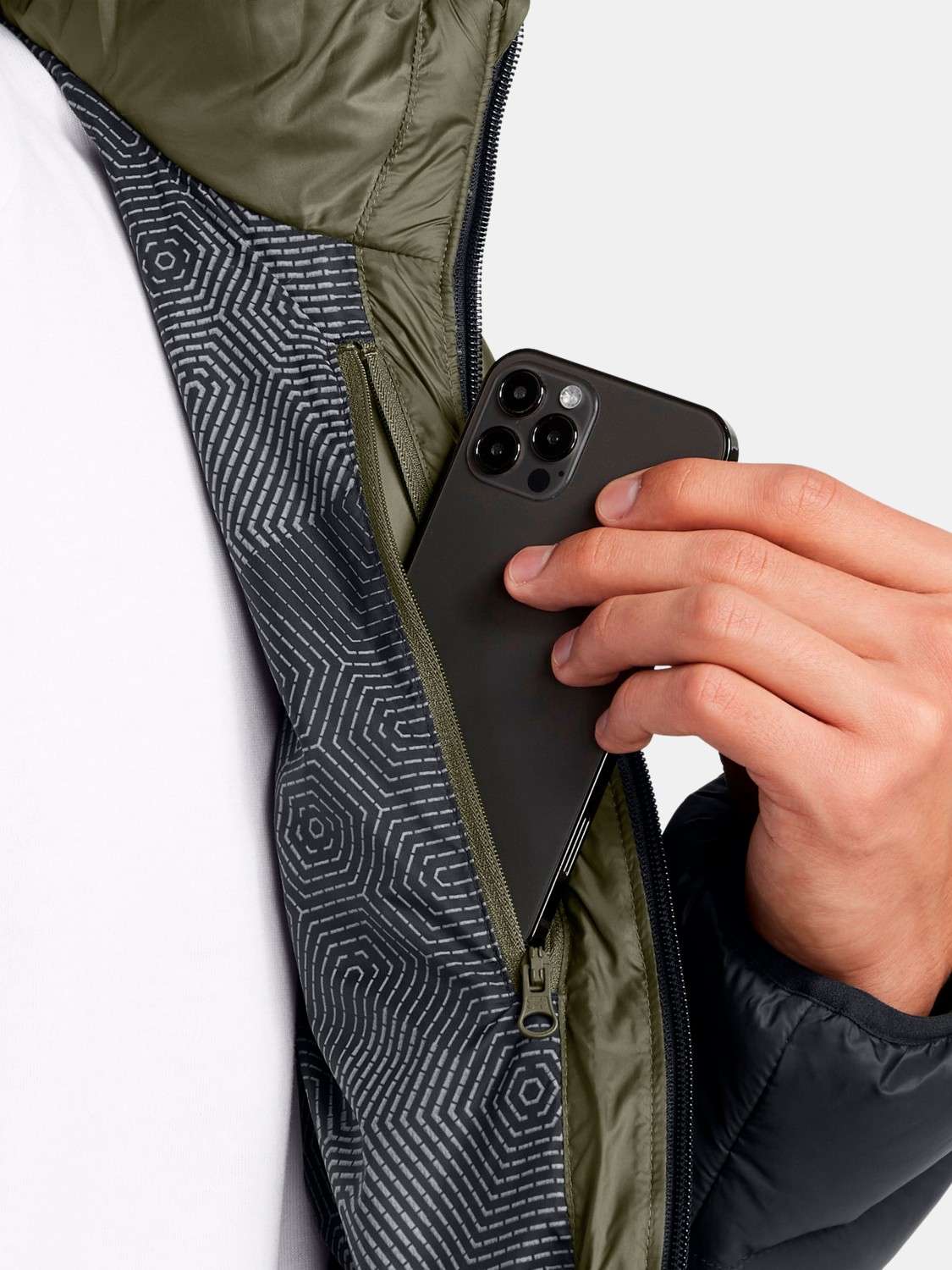 Куртка чоловіча Under Armour LEGEND DOWN HOODED JACKET оливкова 1385837-390 изображение 5