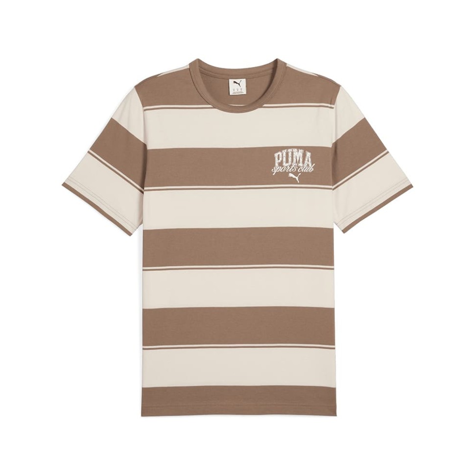 Футболка мужская Puma CLASS Striped Tee коричневая 68465793 — Sport City Футболка мужская Puma CLASS Striped Tee коричневая 68465793