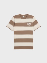 Футболка мужская Puma PUMA CLASS Striped Tee коричневая 68465793 изображение 2