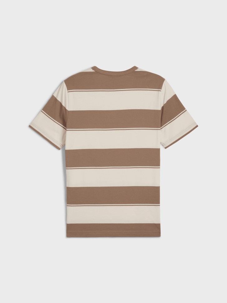Футболка мужская Puma PUMA CLASS Striped Tee коричневая 68465793 изображение 3